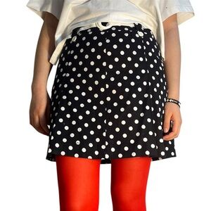 Polka Dot Black Skirt